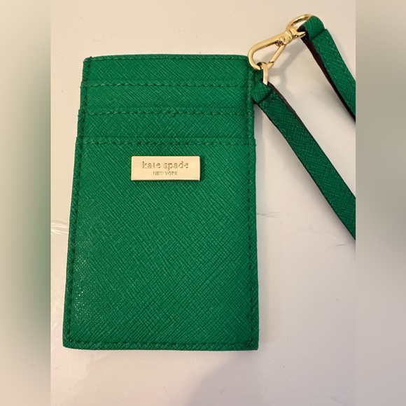 NWOT Kate Spade Saffiano Leather Small Slim Card Holder Green - Picture 5 of 7